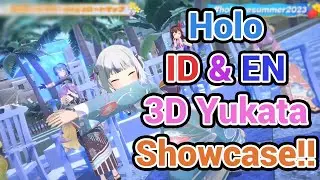 Moona, Iofi, Gura, Kiara, Suisei, Aqua, Sora, Fubuki Yukata Showcase!!!!!