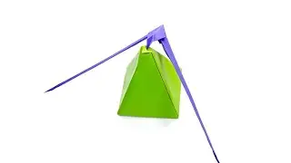 Origami Balancing Bird - how to make easy origami bird