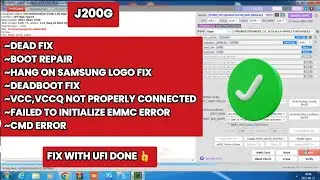 SAMSUNG J200G/F DEAD BOOT REPAIR/HANG ON ANDROID LOGO ONLY/FLASH AFTER DEATH FIX WITH UFI 100%