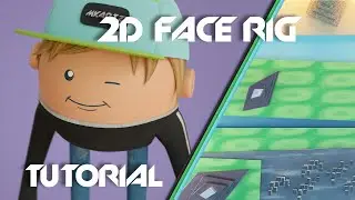Create a 2D face rig for characters in blender. (No Textures)