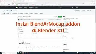 Instal BlendAr Mocap addon di Blender 3 0