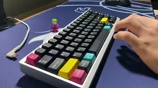 Parallel Limited Portal 65: Stock KeebsForAll Pink Robin switches on fr4 | Typing ASMR