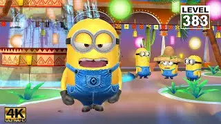 Minion Rush Dave Minion jump over obstacles 160 times in a run at Eduardo's House |  Lv383 Ep233| 4K