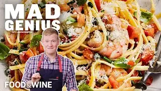 Justin Chapple Makes Linguine and Shrimp with Sauce Vierge | Mad Genius | Food & Wine