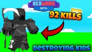 Destroying Kids With *GRIM REAPER*Kit in Roblox Bed Wars