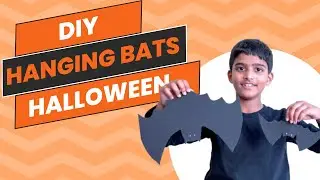 DIY Simple Halloween Bats | Easy Hanging Bat Decorations For Halloween