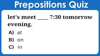 Prepositions Quiz | English Grammar Test  | English Grammar Quiz