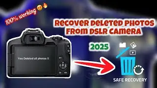 Recover Your All deleted Photos From Dslr Camera in 5 Minutes 🔥😍 || 100% working