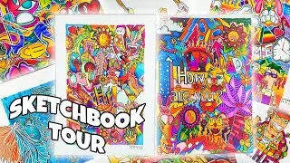 SKETCHBOOK FLIP THROUGH!! 2021 Drawing Progression