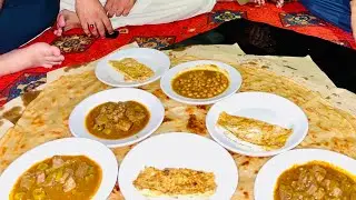 Wolrd Biggest 🫓 paratha سب سے بڑا پراٹھا ناشتہ ( کلیجی چنے آملیٹ چائے میٹھا پراٹھا )