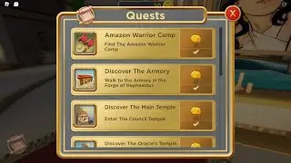 How to complete all Starter Quest in Wonder Woman: The Themyscira Experience / Roblox