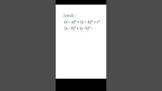 PERSAMAAN LINGKARAN  #maths #persamaanlingkaran
