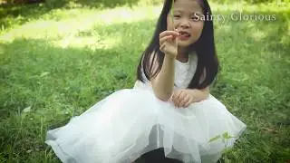 Girl's sleeveless mesh princess skirt