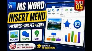 MS Word Insert Menu | Pictures, Shapes & Icons | Complete Tutorial for Beginners