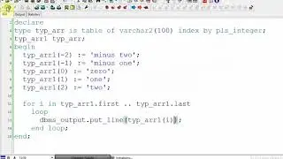 Oracle Associative Array 