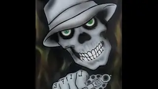 Airbrushing the skull step by step