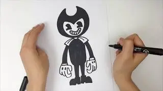 How To Draw Bendy Easy Step by Step from Bendy and The Ink Machine / Bendy Drawing for Beginners