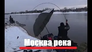 Зимний лещ на Москва реке, фидер зимой.