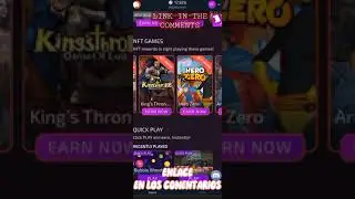 Page from nft games (Play to earn) / Página de juegos Nft