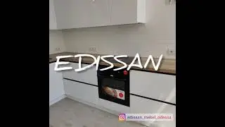 Глянцевая белая кухня из крашеного МДФ