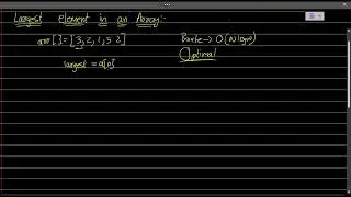 How find the largest element in an array