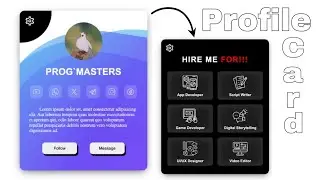 CREATING 'PROFILE CARD' BY USING HTML, CSS & JAVASCRIPT || 