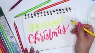 "Merry Christmas" Watercolor Lettering Tutorial | Faber-Castell
