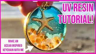 BIG NEWS?!  An EASY UV Resin Tutorial For Beginners / Ocean Inspired / Keychain, Pendant