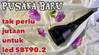 Senter jarak jauh super terang Convoy led SBT90.2 dalam tabung L21B driver 18A