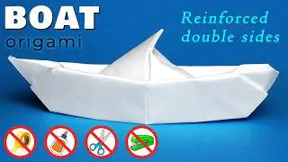 How To Make a Boat Out of Paper | Paper Boat Origami (No Glue, No Scissors!)