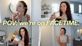 facetime morning vlog: skincare, lymphatic drainage, therapy, heatless curls, books, coffee