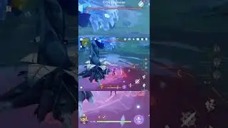 Genshin Team Yoimiya vs Cryo Regisvine fight bosses for BP on iPad with Yoimiya, Diona, Kuki, Bennet