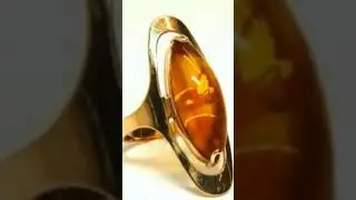 Советские золотые изделия с янтарём💍