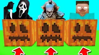 Minecraft PE : DO NOT CHOOSE THE WRONG PUMPKIN! (Ghostface, Herobrine & Pennywise)