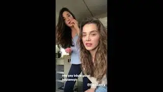 Hafsanur Sancaktutan ve Funda Eryiğit Setten İnstagram Story