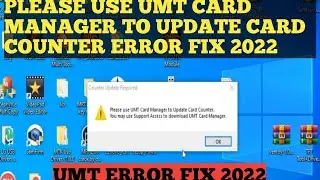 Please Use UMT Card Manager  To Update Crad Counter  !! UMT Dongle Error FiX UMT Please Connect Dong