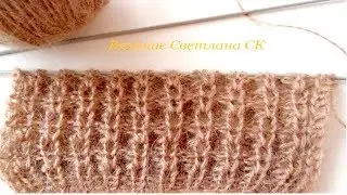 37 Узоры спицами двухсторонний для шарфа / Светлана СК