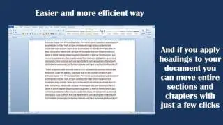 Easily move paragraphs and entire sections around in Word 2010 using the Outline view