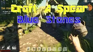 Tribe Primitive Builder | Craft A Spear | Blue stone location