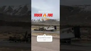 Semi-Truck BURNS to the Ground on UTAH highway 15 - SHOCKING #shorts