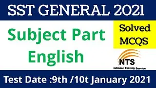 | SST GENERAL 10TH JANUARY 2021 |Complete Solved MCQS |.