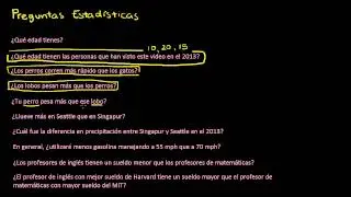 Preguntas estadísticas y no estadísticas
