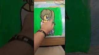 Нарисована легко в платках стиле аниме красиво!