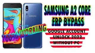 Samsung A2 Core (SM-A260G) FRP Bypass, Google account bypass || Verified New Trick Without PC