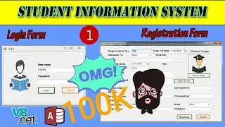 VB.NET Student Information System | Login Form & Registration Form |using MS Access DataBasse #1