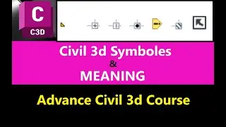 Chapter-1 AutoCAD Civil 3d Toolspace Common Symbols and Meanings | Civil 3d Important Symbols