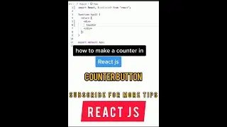 How to create a simple counter button with react js #shorts#youtubeshorts #shortvideos #reactjs