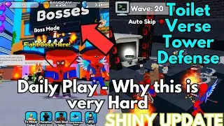 Why so Hard in New Update Shiny Toilet Verse Tower Defense Roblox
