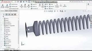 Solidworks tutorial | How To Make a Spring With Attachment in SolidWorks