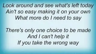 Texas - One Choice Lyrics